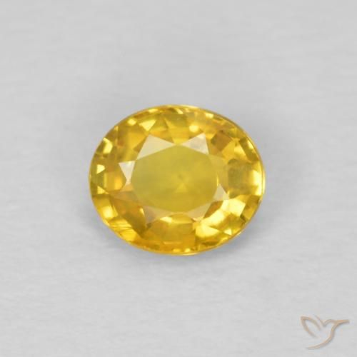0.55ct 자연스러운 미디엄 골든 사파이어, 타원형, VVS-VS