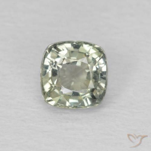 0.53ct 자연스러운 라이트 세이지 그린 사파이어, 방석, VS