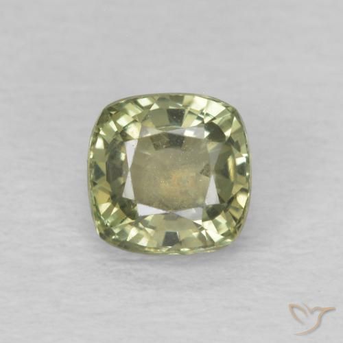 0.66ct 자연스러운 세이지 그린 사파이어, 방석, VS, Photo A