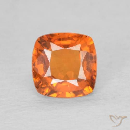 0.50ct 자연스러운 파이어 오렌지 사파이어, 방석, VVS