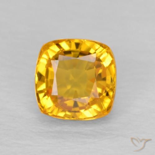 0.71ct 자연스러운 미디엄 골드 사파이어, 방석, VVS-VS