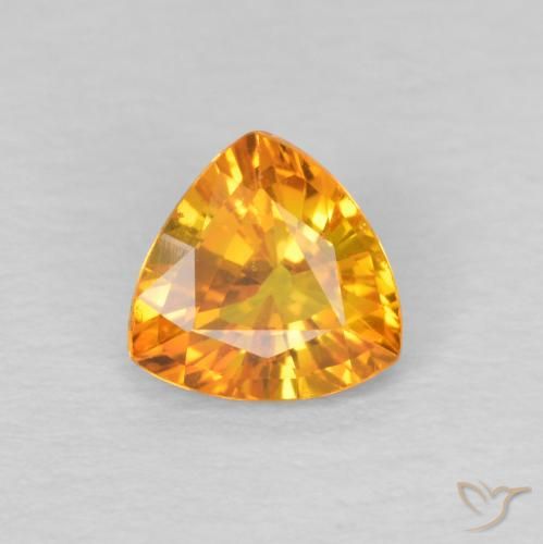 0.72ct 자연스러운 다크 오렌지 사파이어, 일조, VS
