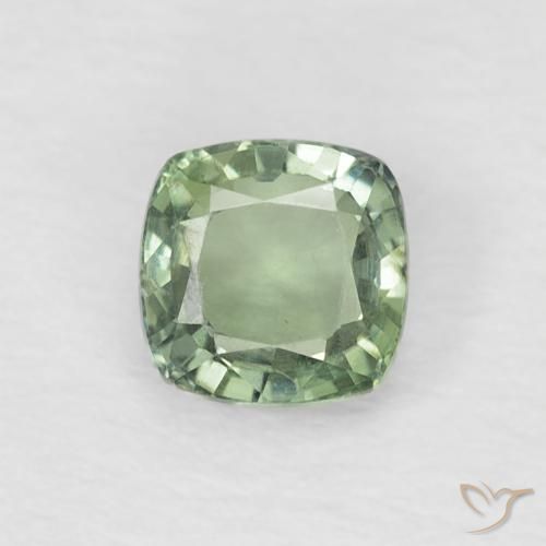 0.60ct 자연스러운 라이트 세이지 그린 사파이어, 방석, VVS
