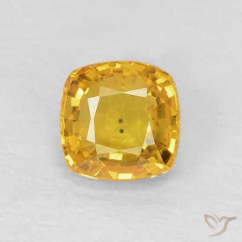 0.62ct 자연스러운 골든 사파이어, 방석, VS