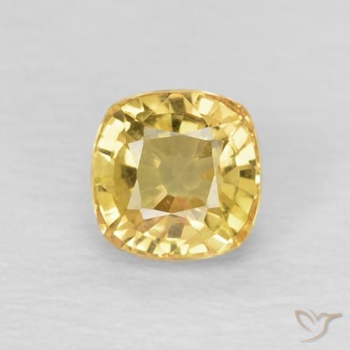 0.67ct 자연스러운 라이트 골드 사파이어, 방석, VVS
