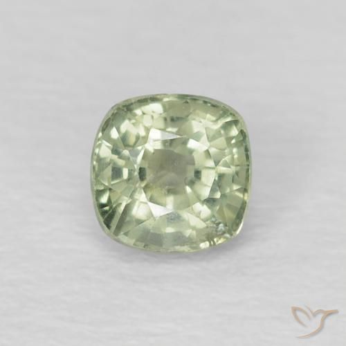 0.56ct 자연스러운 라이트 세이지 그린 사파이어, 방석, VS