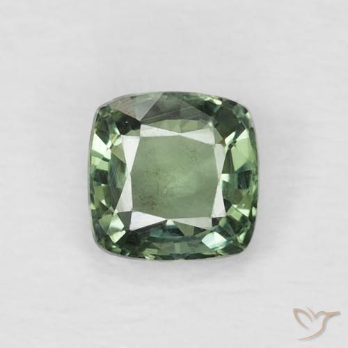 0.57ct 자연스러운 Medium Light Green 사파이어, 방석, VS