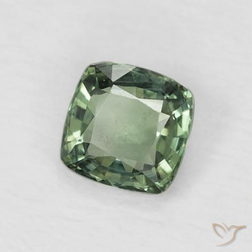 0.57캐럿 천연 Medium Light Green 사파이어, 방석, VS