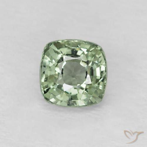 0.54ct 자연스러운 포레스트 그린 사파이어, 방석, VS