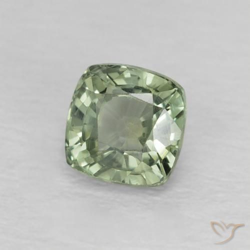 0.73캐럿 천연 Medium Light-Green 사파이어, 방석, VS