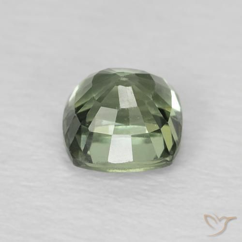 0.73캐럿 천연 Medium Light-Green 사파이어, 방석, VS
