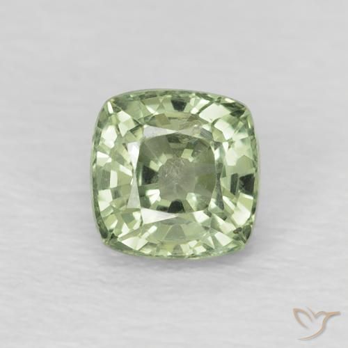 0.69ct 자연스러운 라이트 세이지 그린 사파이어, 방석, VS