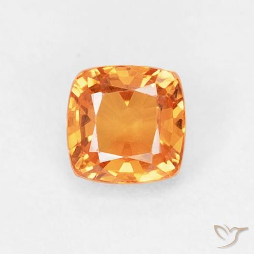 0.60ct 자연스러운 미디엄 오렌지 사파이어, 방석, VVS-VS