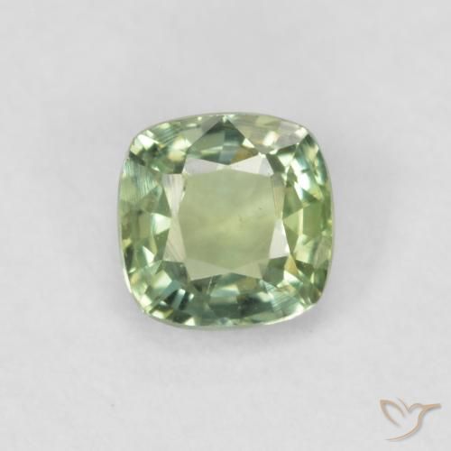 0.48ct 자연스러운 라이트 세이지 그린 사파이어, 방석, VVS-VS