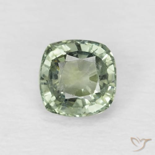 0.67ct 자연스러운 라이트 포레스트 그린 사파이어, 방석, VVS-VS