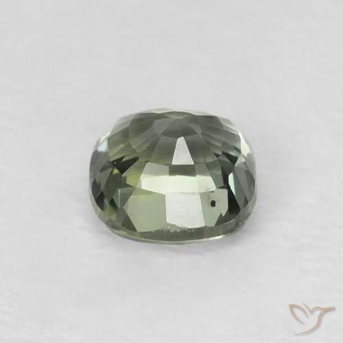 0.64캐럿 천연 Medium Light-Green 사파이어, 방석, VVS-VS