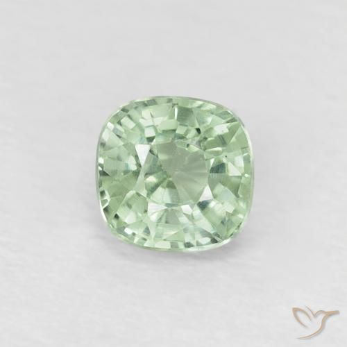 0.54ct 자연스러운 라이트 씨 그린 사파이어, 방석, VVS-VS