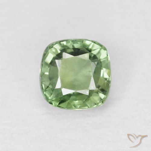 0.66ct 자연스러운 흙빛 녹색 사파이어, 방석, VVS-VS