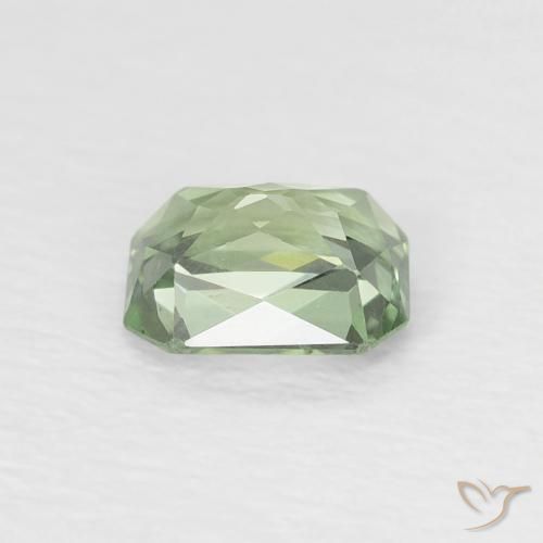 0.56캐럿 천연 Medium Light Green 사파이어, 옥타곤 / 에메랄드 컷, VVS