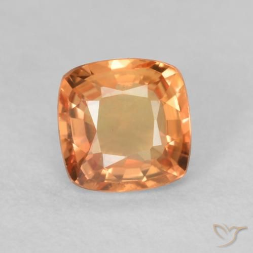 0.50ct 자연스러운 미디엄 오렌지 사파이어, 방석, VVS-VS