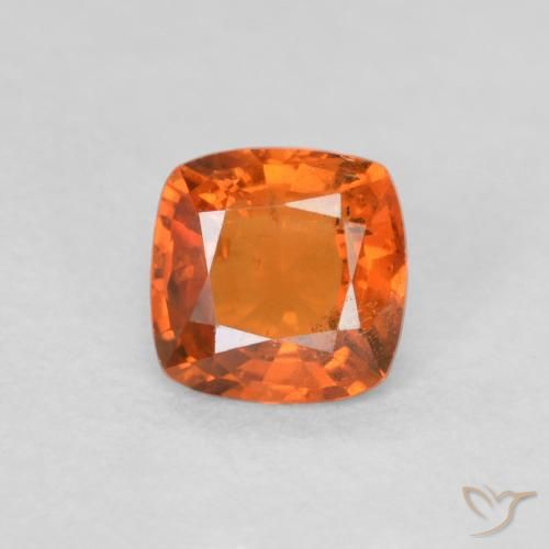 0.47ct 자연스러운 붉은 오렌지 사파이어, 방석, VS