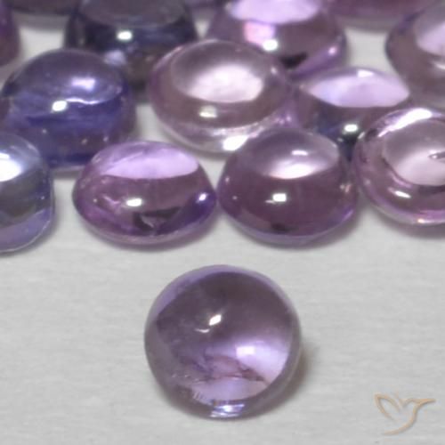 0.11ct 자연스러운 미디엄 바이올렛 사파이어, 둥근, 투명한
