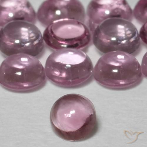 0.12ct 자연스러운 미디엄 핑크 사파이어, 둥근, 투명한
