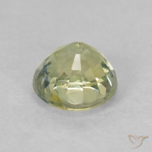 0.58캐럿 천연 Medium Light-Yellow 사파이어, 둥근, VS