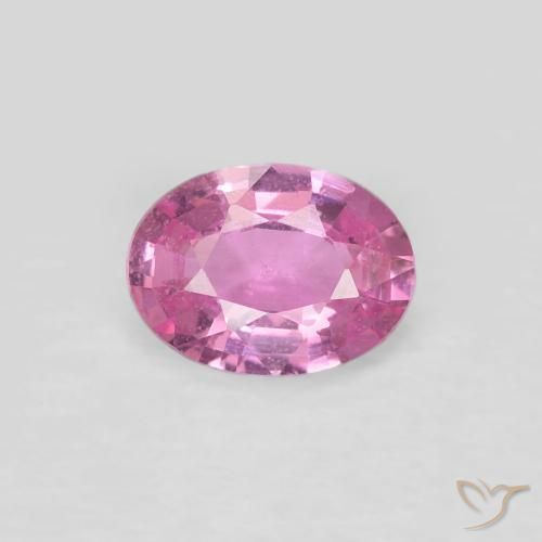 0.62ct 자연스러운 미디엄 핑크 사파이어, 타원형, VS