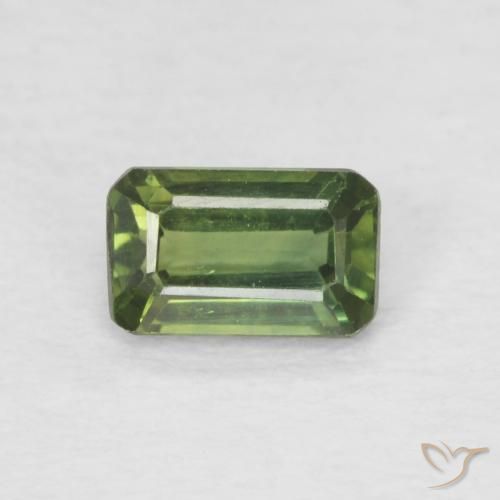 0.46ct 자연스러운 라이트 포레스트 그린 사파이어, 에메랄드 컷, VS