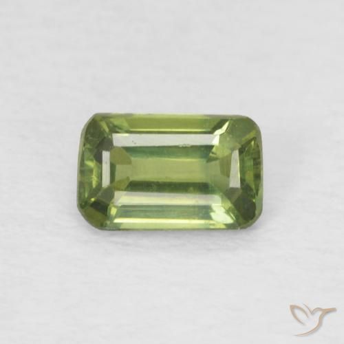 0.43ct 자연스러운 라이트 포레스트 그린 사파이어, 에메랄드 컷, VS