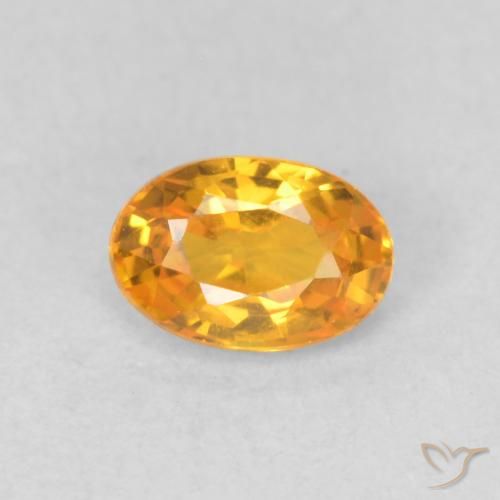 0.62ct 자연스러운 다크 오렌지-골드 사파이어, 타원형, VVS-VS