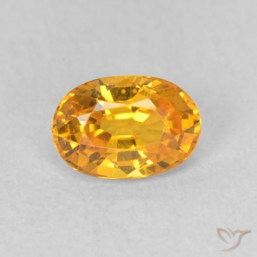0.67ct 자연스러운 오렌지-골드 사파이어, 타원형, VVS-VS