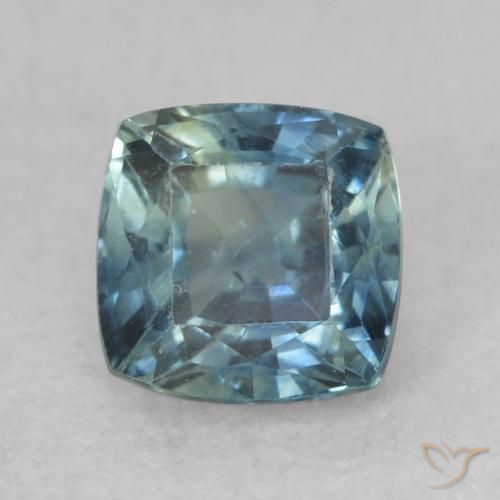 0.68ct 자연스러운 연한 청록색 사파이어, 방석, VS-SI