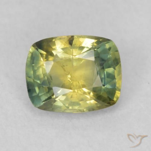 0.75ct 자연스러운 다색 사파이어, 방석, VS-SI
