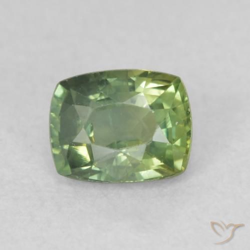 0.58ct 자연스러운 딥그린 사파이어, 방석, VS-SI