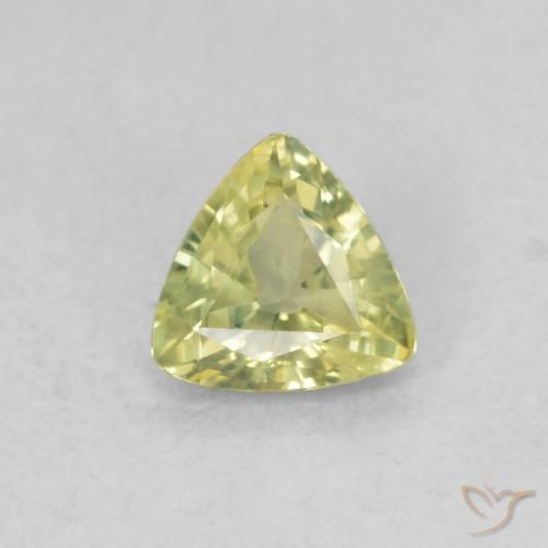 0.49ct 자연스러운 황록색 사파이어, 일조, VS