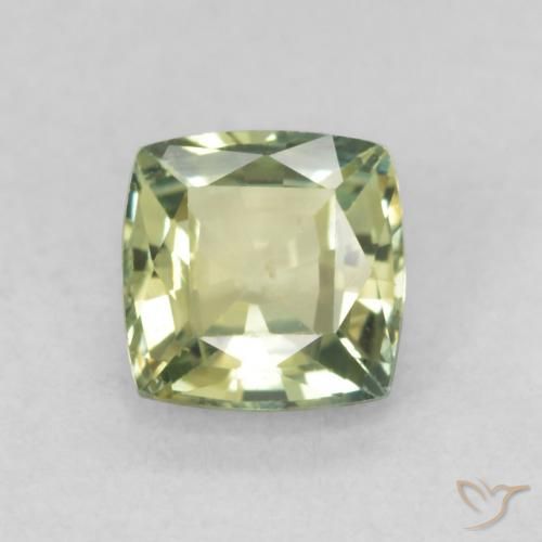 0.79ct 자연스러운 흙빛 녹색 사파이어, 방석, VVS-VS