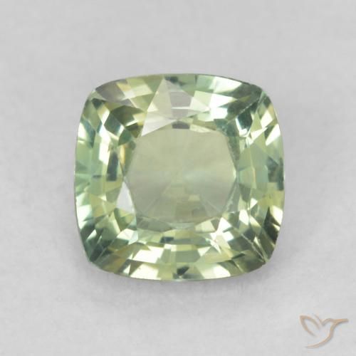 0.89ct 자연스러운 라이트 세이지 그린 사파이어, 방석, VVS-VS