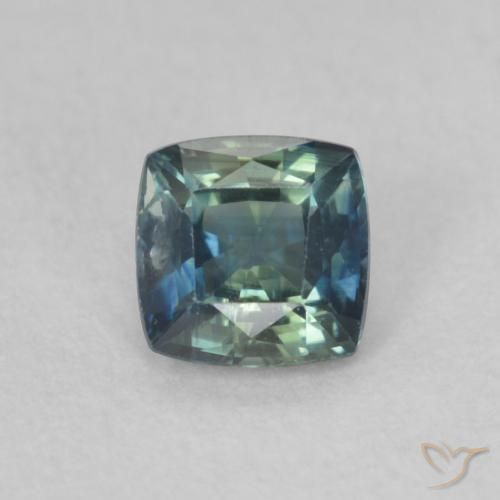 0.53ct 자연스러운 Teal Blue 사파이어, 방석, VVS-VS