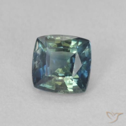 0.53캐럿 천연 Teal Blue 사파이어, 방석, VVS-VS