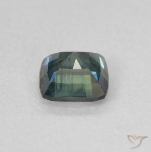 0.53캐럿 천연 Teal Blue 사파이어, 방석, VVS-VS
