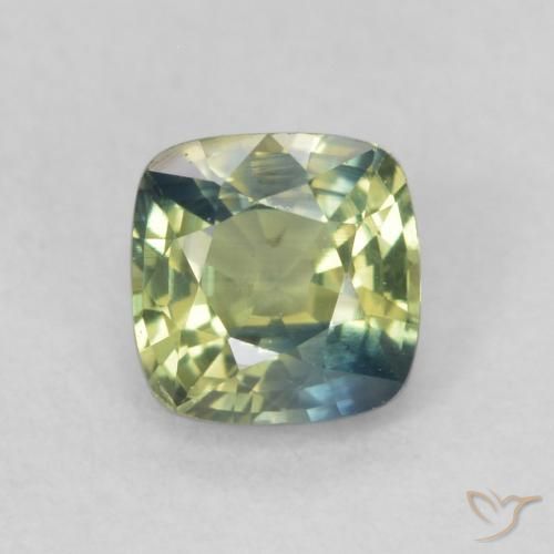 0.55ct 자연스러운 다색 사파이어, 방석, VS