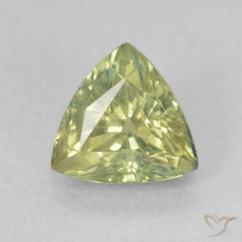 0.65ct 자연스러운 미디엄 옐로우 사파이어, 일조, VS