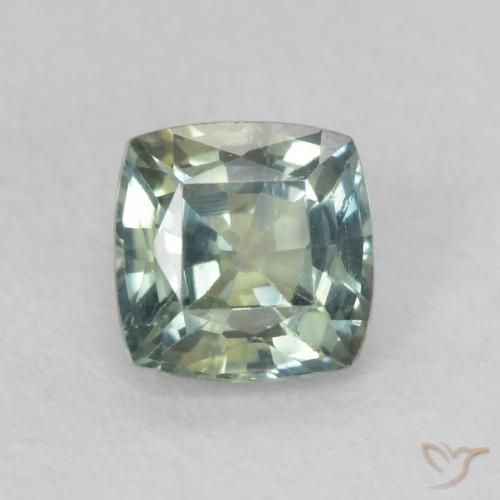 0.55ct 자연스러운 황록색 사파이어, 방석, VS