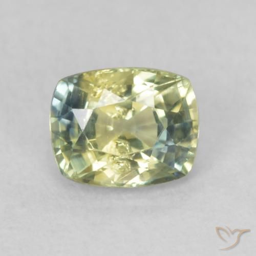 0.55ct 자연스러운 다색 사파이어, 방석, VS