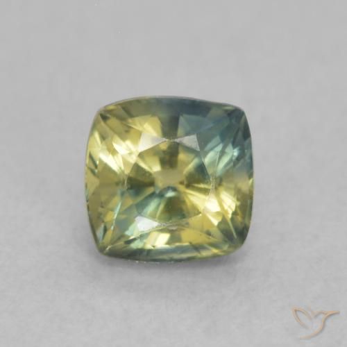 0.64ct 자연스러운 다색 사파이어, 방석, VS