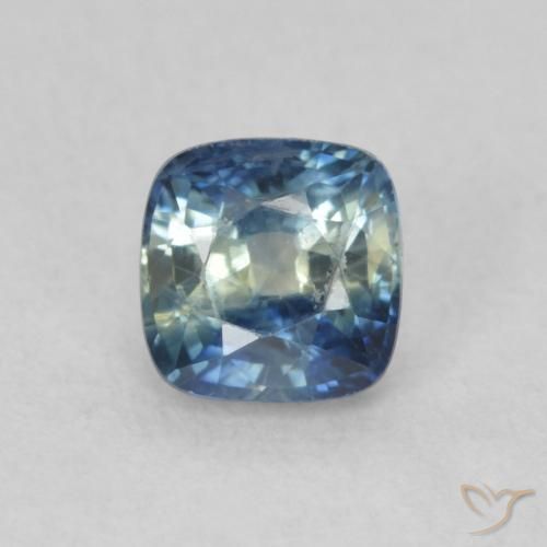 0.81ct 자연스러운 다색 사파이어, 방석, VS