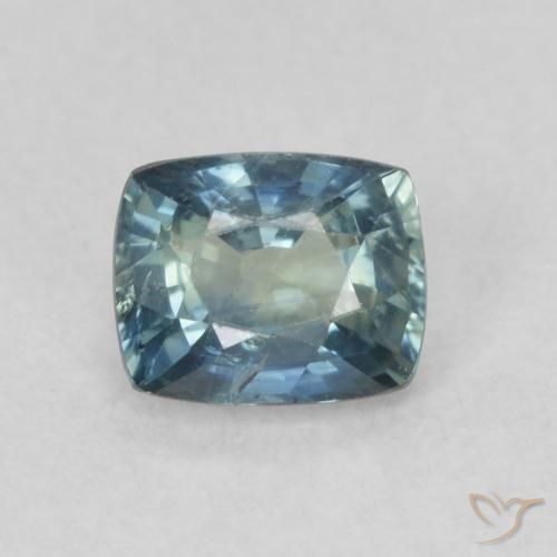 0.85ct 자연스러운 Teal Blue 사파이어, 방석, VS