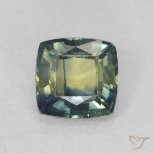 0.78ct 자연스러운 다색 사파이어, 방석, VVS-VS